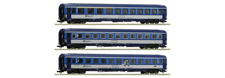 Roco CD Eurofima Rijtuigen Set 3 Delig  Met Digikeijs Binnenverlichting