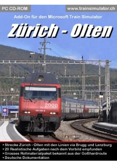 Simtrain Route Zurich - Olten