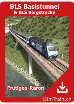 BLS LBT Berg route en BasisTunnel route